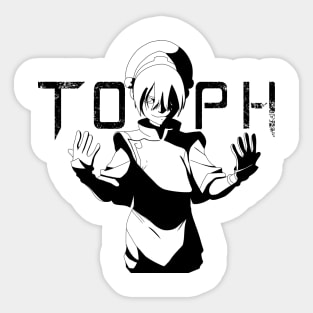 Avatar: The Last Airbender - Toph: Prodigy of Earthbending B&W Sticker